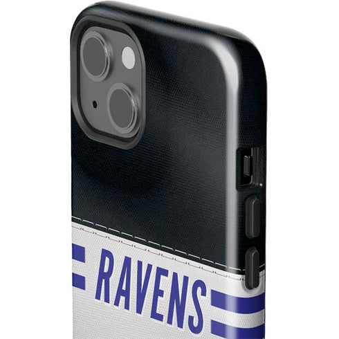 NFL Baltimore Ravens White Striped iPhone 15 Impact Case